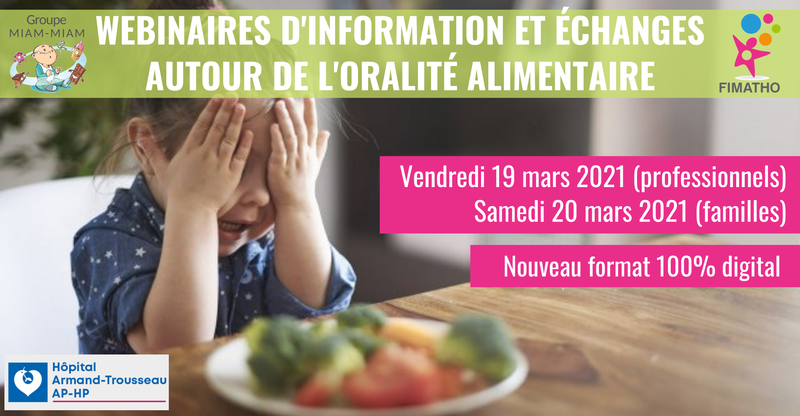 Webinaire d’information et d'échanges sur l’oralité alimentaire (professionnels) - Hôpital A Trousseau AP-HP