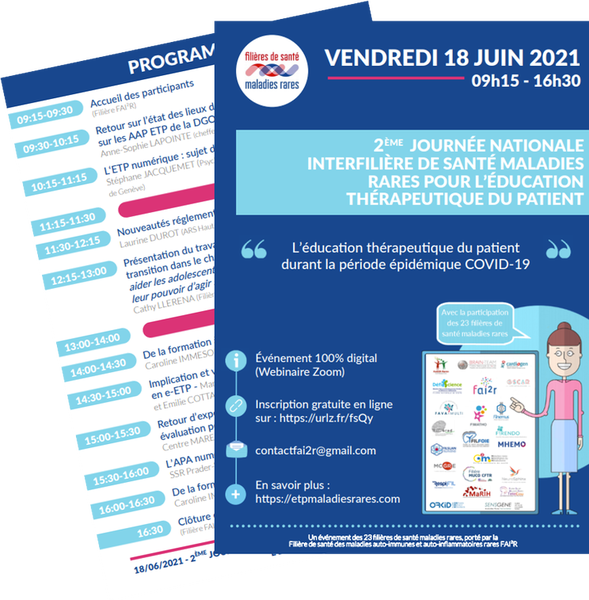 2ème journée nationale interfilière de santé maladies rares pour l'Education Thérapeutique du Patient