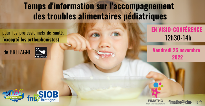Temps d'information sur l’accompagnement des troubles de l’oralité alimentaire/troubles alimentaires pédiatriques