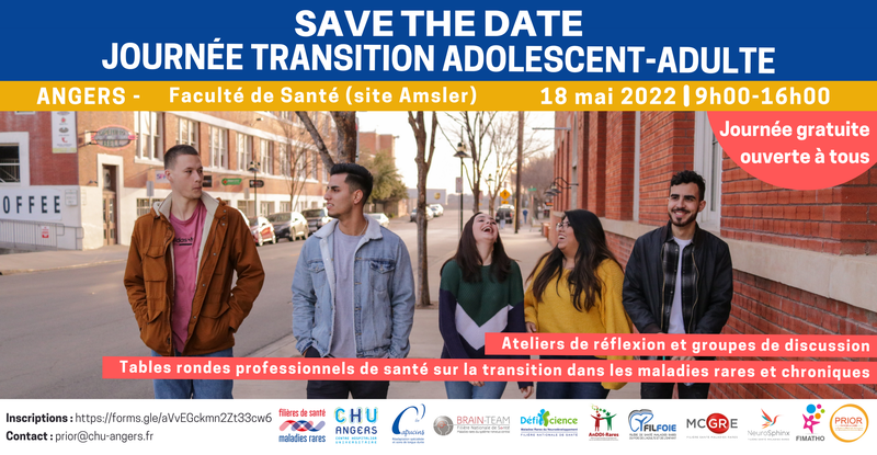 SAVE THE DATE : Journée transition adolescent-adulte maladies rares à Angers !