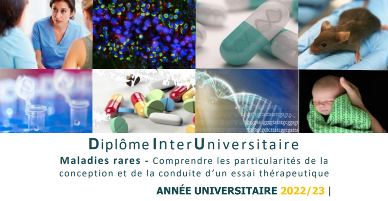 Diplôme Inter-Universitaire Essais thérapeutiques maladies rares 2022-2023