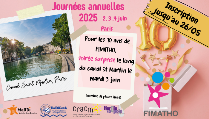Journées annuelles 2025 FIMATHO et centres de référence - 10ans