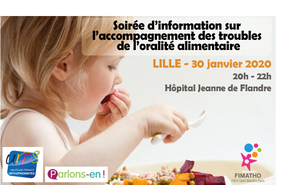 Soirée d'information sur l’accompagnement des troubles de l’oralité alimentaire/troubles alimentaires pédiatriques (Lille)