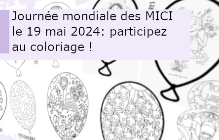 Journée mondiale des MICI le 19 mai 2024 : invitation à participer a l'exposition du coloriage